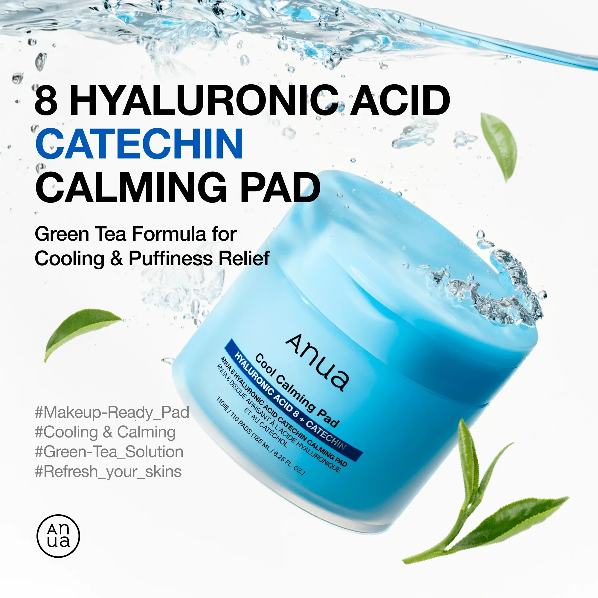 8 Hyaluronic Acid Catechin Calming Pad [110 Pads] - Image 2