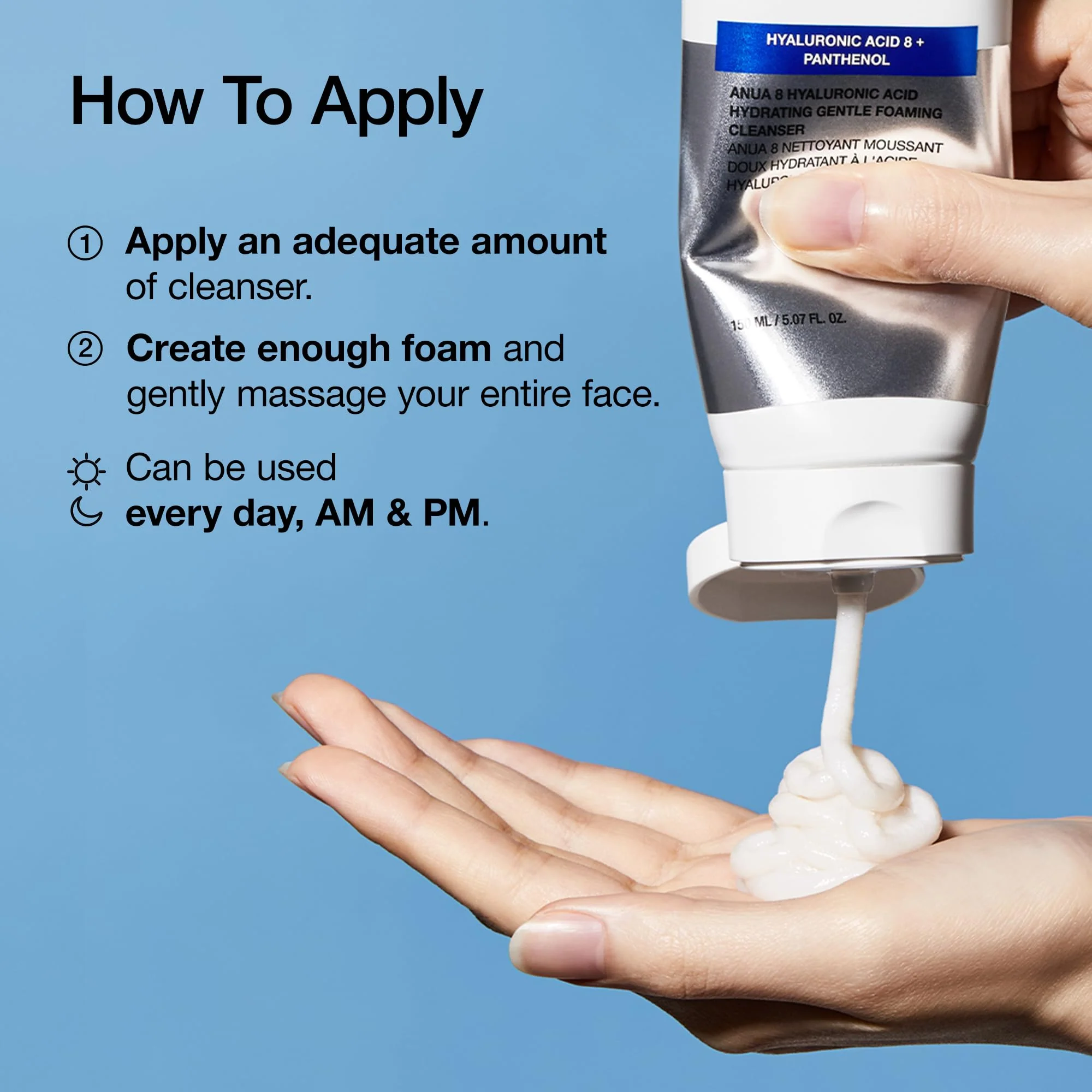[Anua] 8 Hyaluronic Acid Hydrating Gentle Foaming Cleanser [150ml] - Image 6