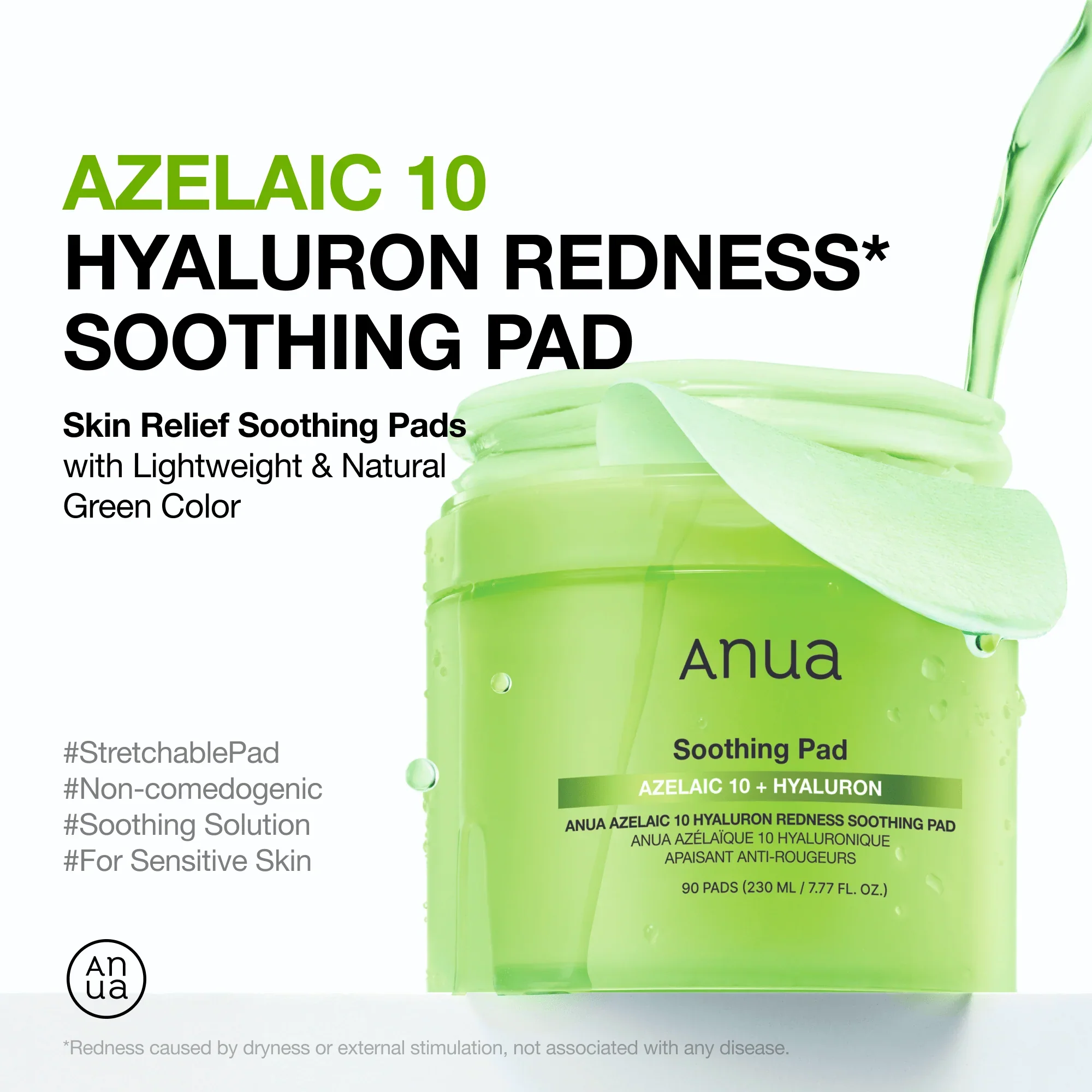 Azelaic 10 Hyaluronic Redness Soothing Pad [90 Pads] - Image 2