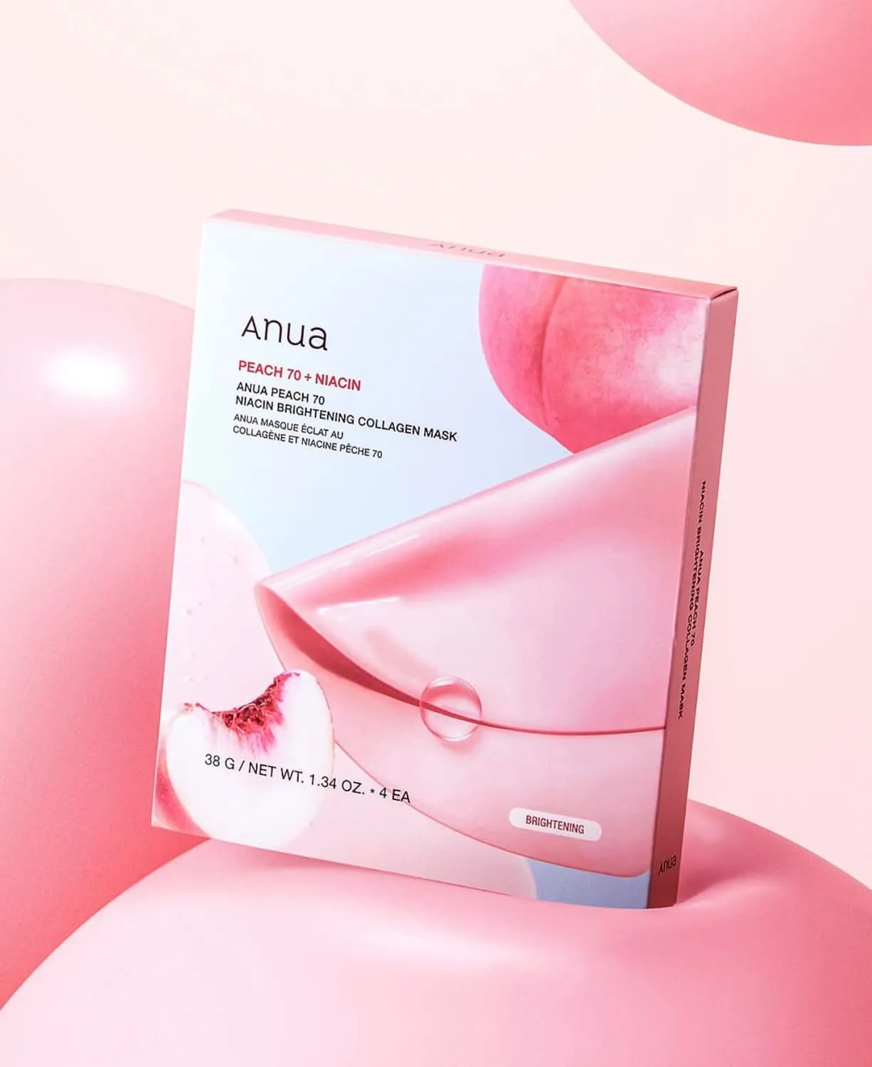 [Anua] Collagen Mask – Peach 70 Niacin Brightening - Image 2