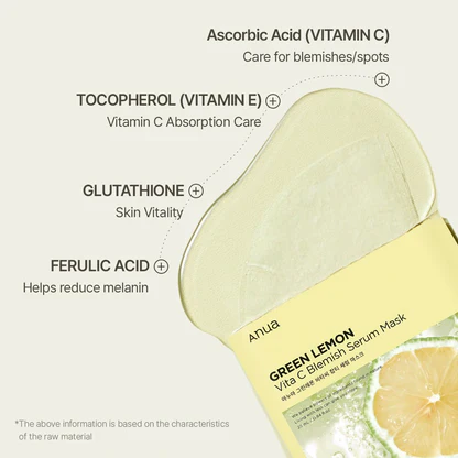 Green Lemon Vita C Blemish Serum Mask [25ml] - Image 4