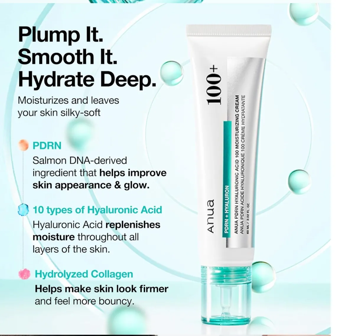 PDRN Hyaluronic Acid 100 Moisturizing Cream [60ml] - Image 4