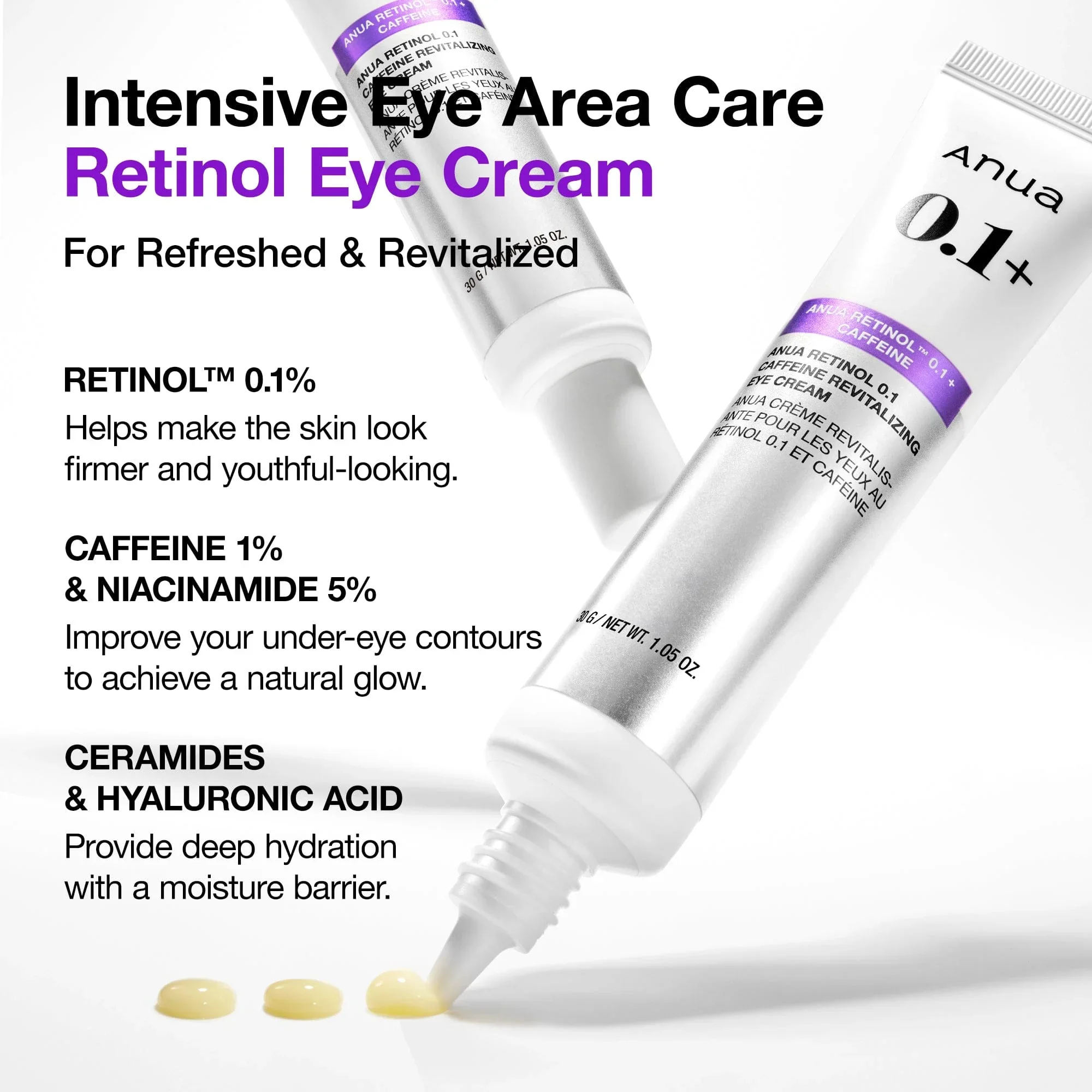 Retinol 0.1 Caffeine Revitalizing Eye Cream [30g] - Image 2