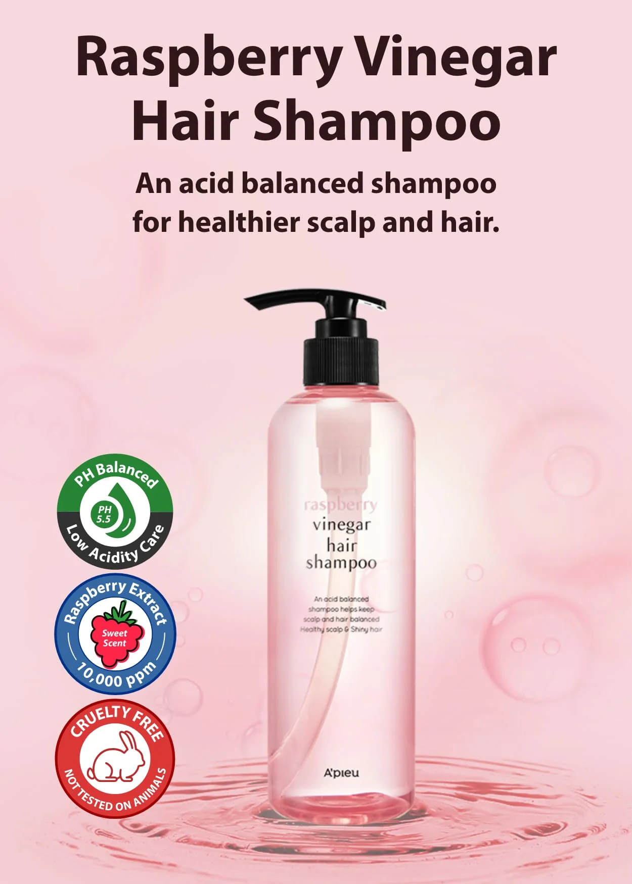 Raspberry Vinegar Hair Shampoo [500ml] - Image 2