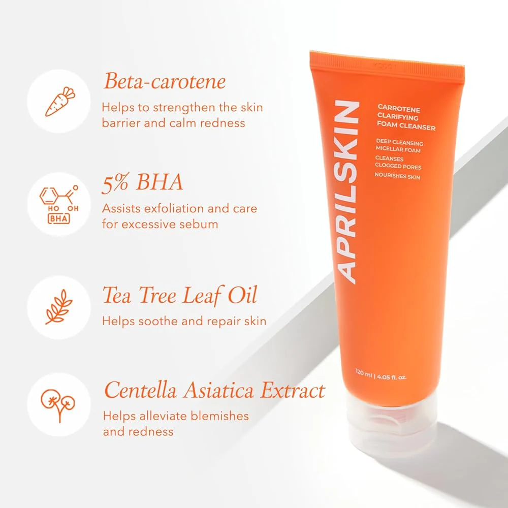[APRILSKIN] Real Carrotene Acne Foam Cleanser [120ml] - Image 4