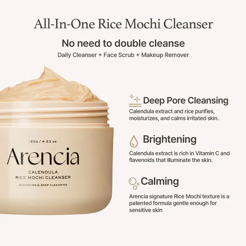Calendula Rice Mochi Cleanser [120g] - Image 4