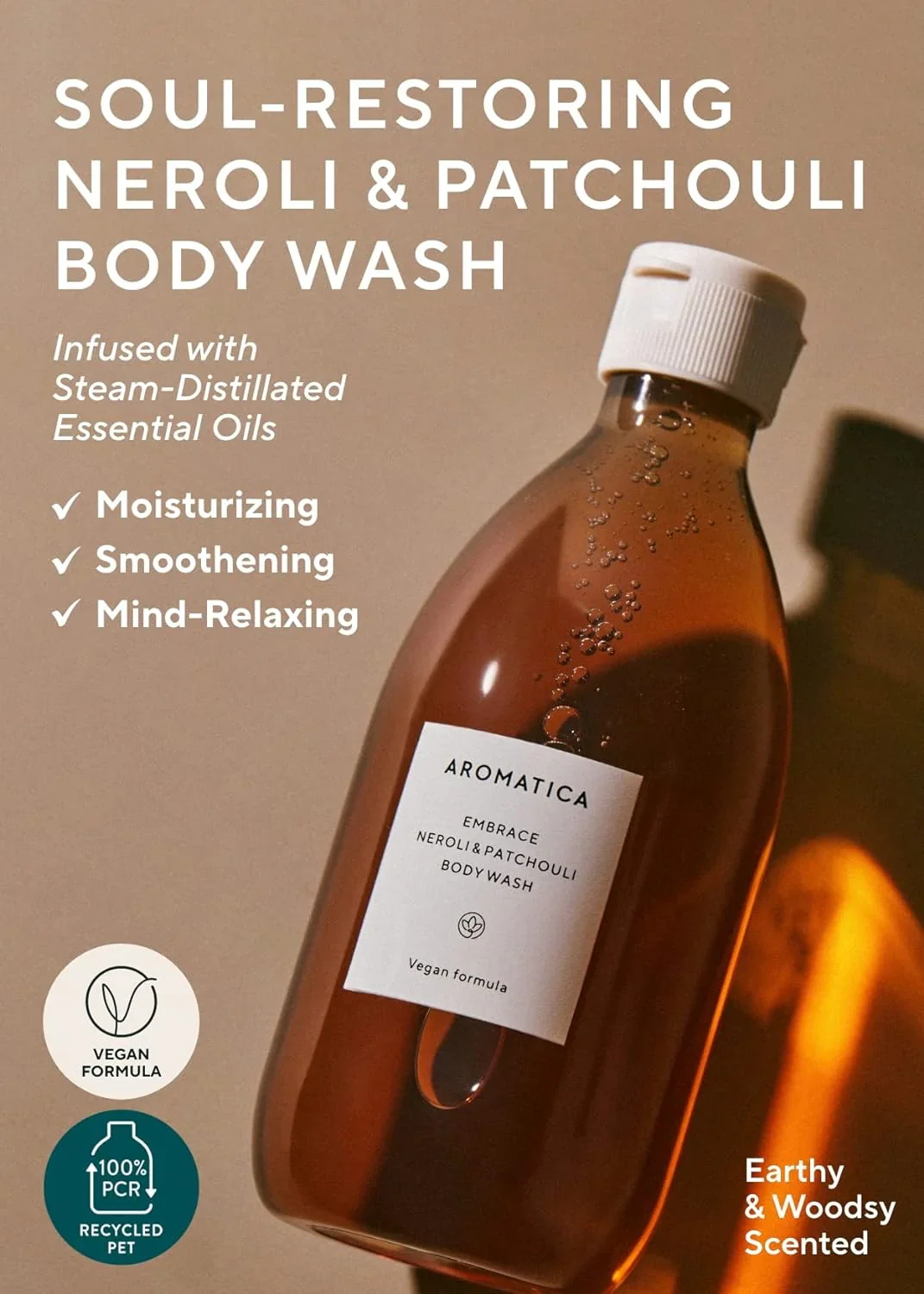 [AROMATICA] Embrace Body Wash Neroli & Patchouli [300ml] - Image 4