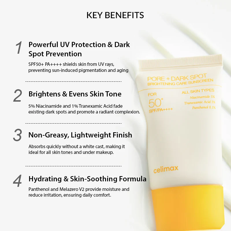 Pore+ Dark Spot Brightening Care Sunscreen [50ml] - Image 5