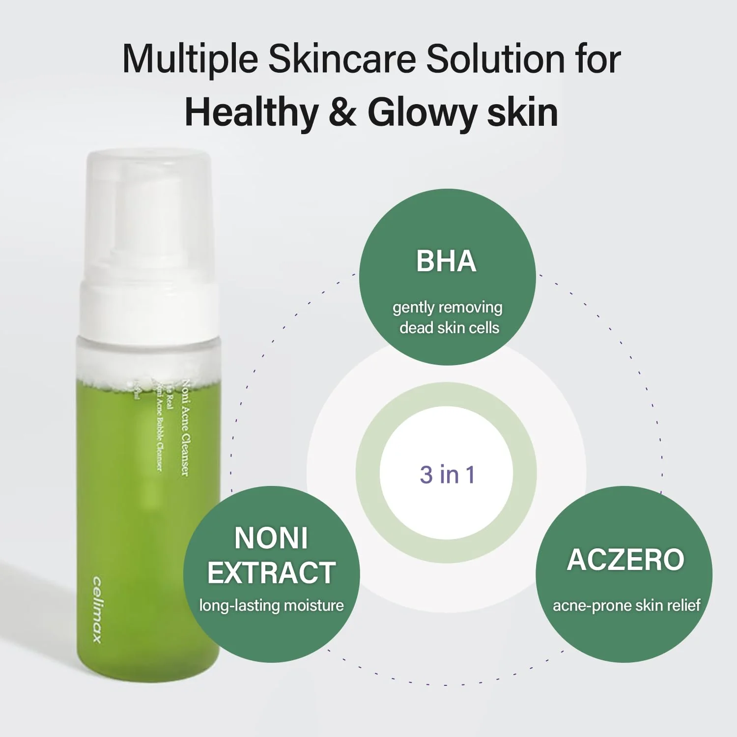 [celimax] The Real Noni Acne Bubble Cleanser [155ml] - Image 2