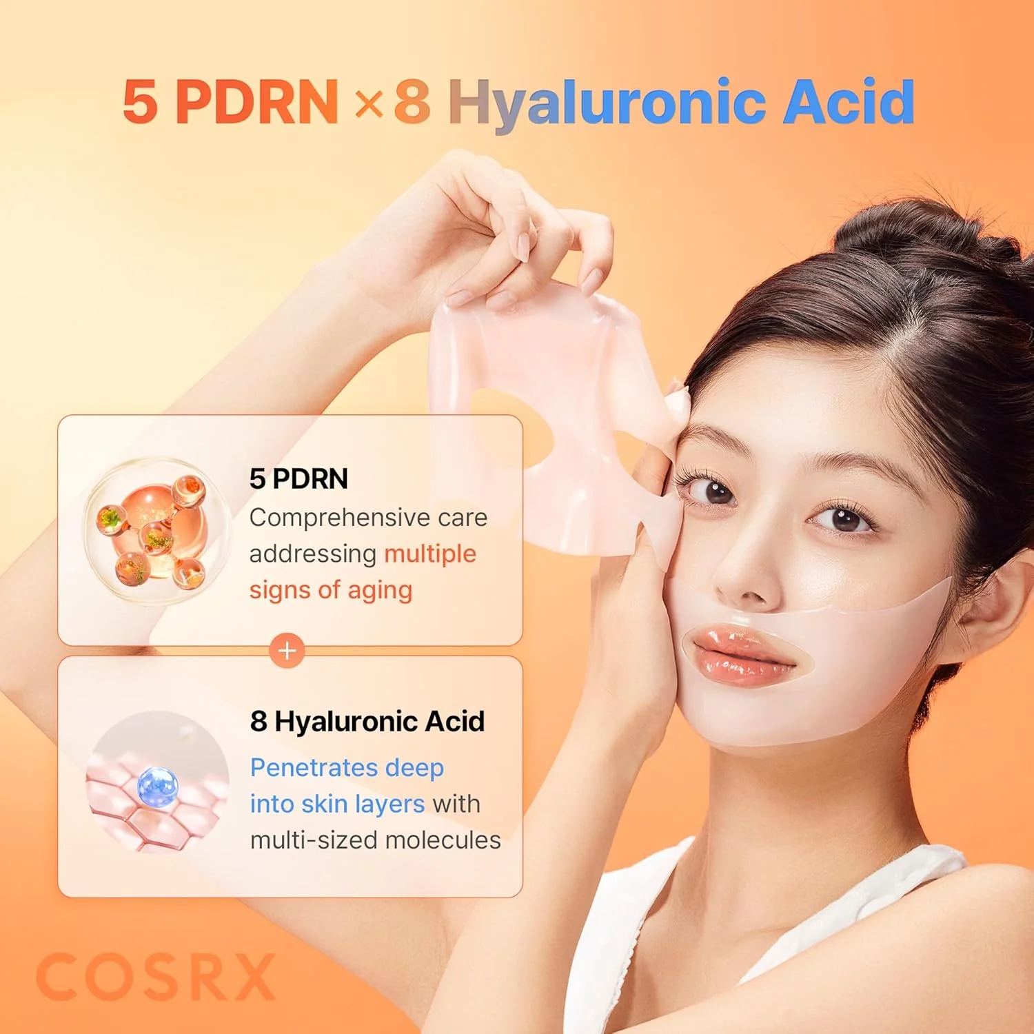 5 PDRN Hyaluronic Acid Vital Hydrating Hydrogel Mask [3ea] - Image 4