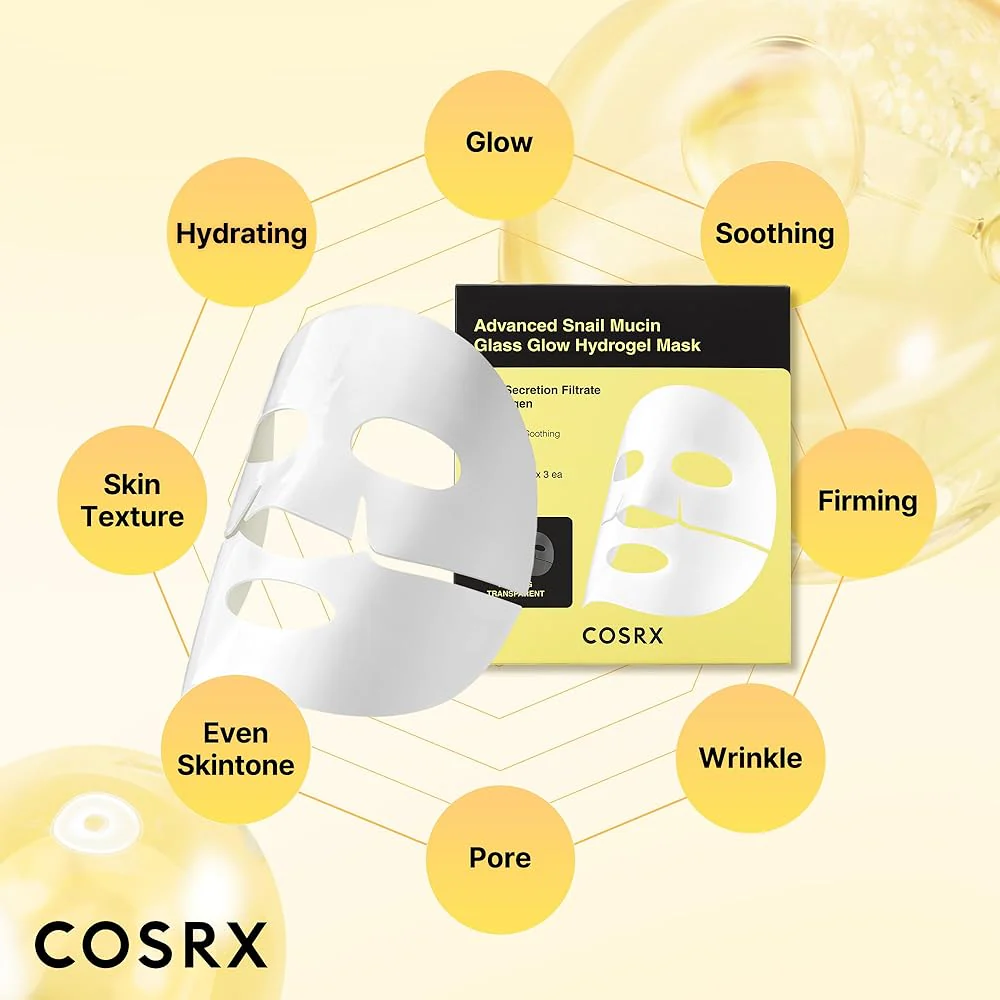 Advanced Snail Mucin Glass Glow Hydrogel Mask - Image 4