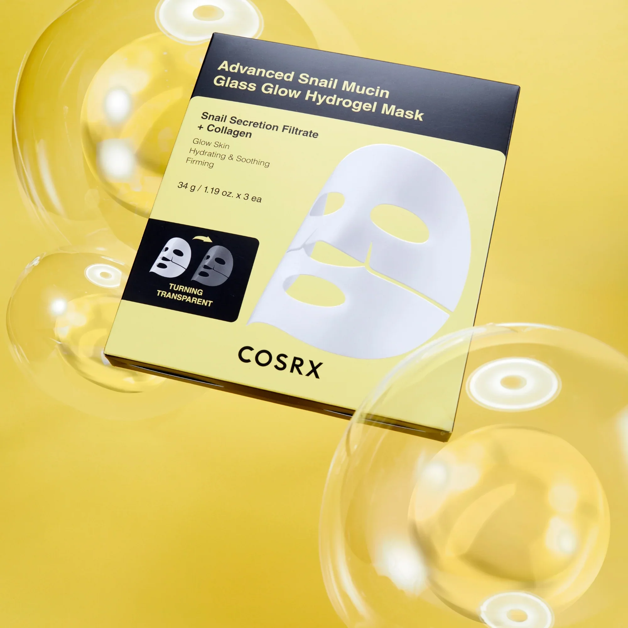 Advanced Snail Mucin Glass Glow Hydrogel Mask - Image 5