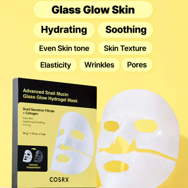 Advanced Snail Mucin Glass Glow Hydrogel Mask - Image 6
