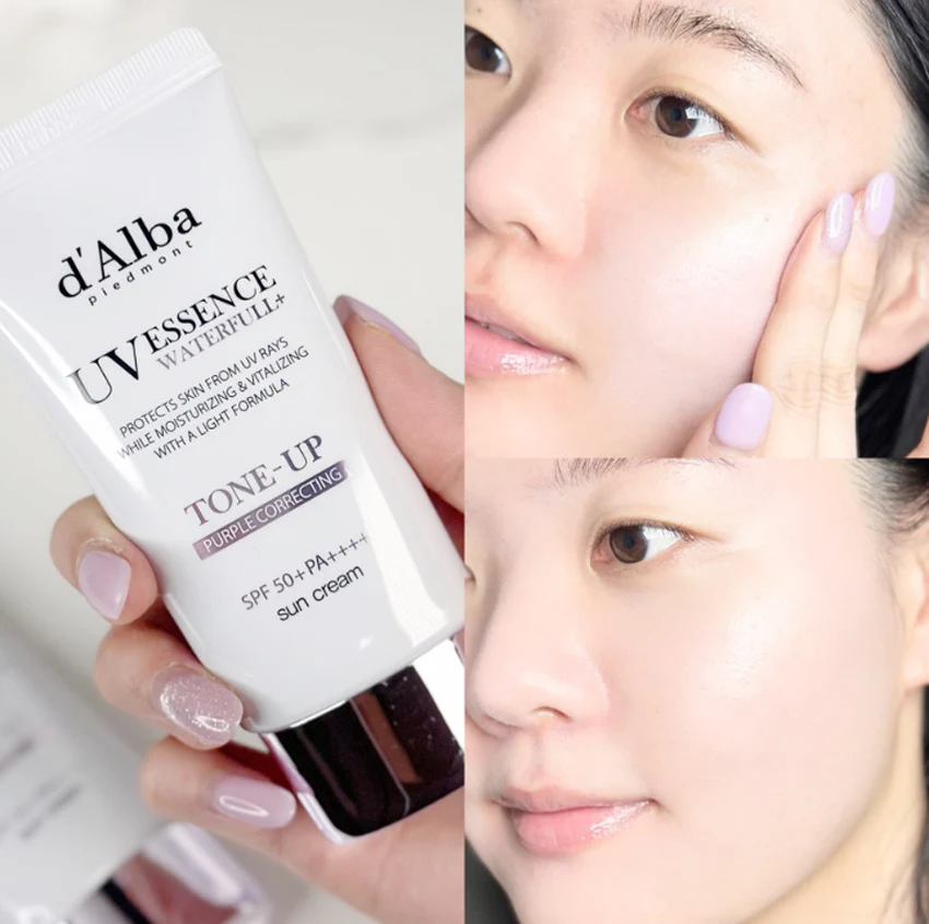 Waterfull Purple Correcting Tone-Up Sun Cream [50ml] - Image 2