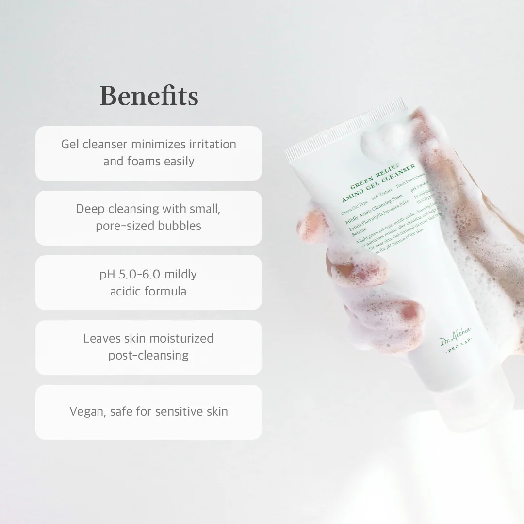 Green Relief Amino Gel Cleanser [100ml] - Image 3