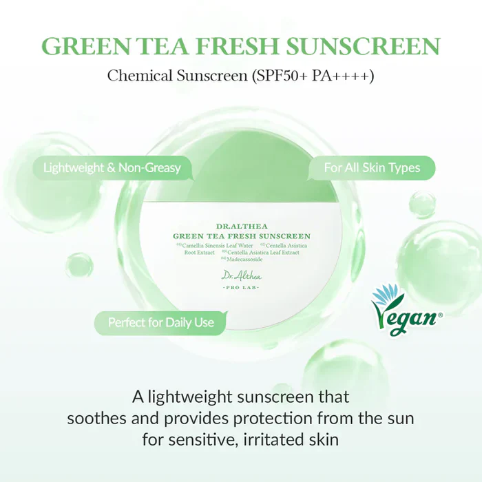 Green Tea Fresh Sunscreen [45ml] - Image 2