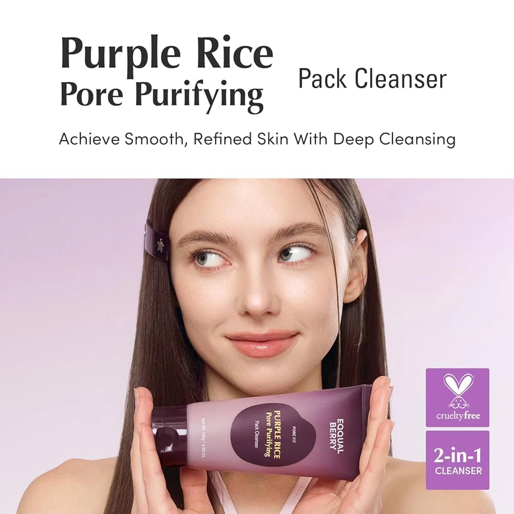 Purple Rice Pore Purifying Pack Cleanser [130g] - Image 3