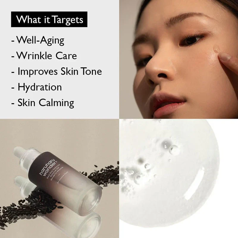 [haruharu wonder] Black Rice Hyaluronic Botanical 2GF Wonderful Ampoule [30ml] - Image 3