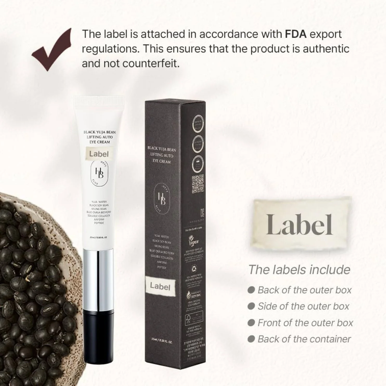 Black Yuja Bean Lifting Auto Eye Cream [15ml] - Image 6