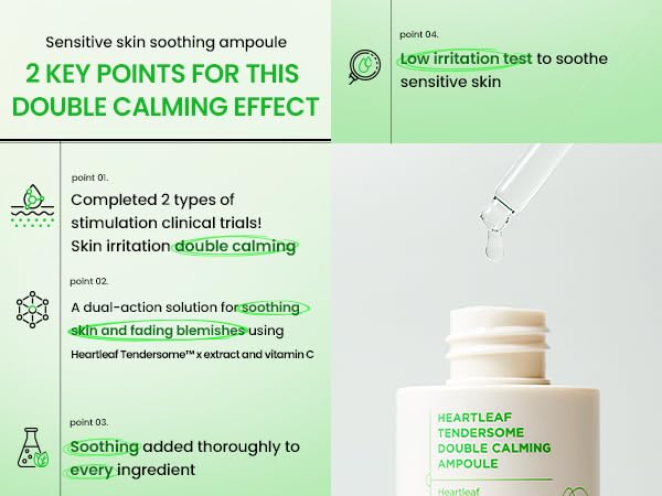 Heartleaf Tendersome Double Calming Ampoule [30ml] - Image 3