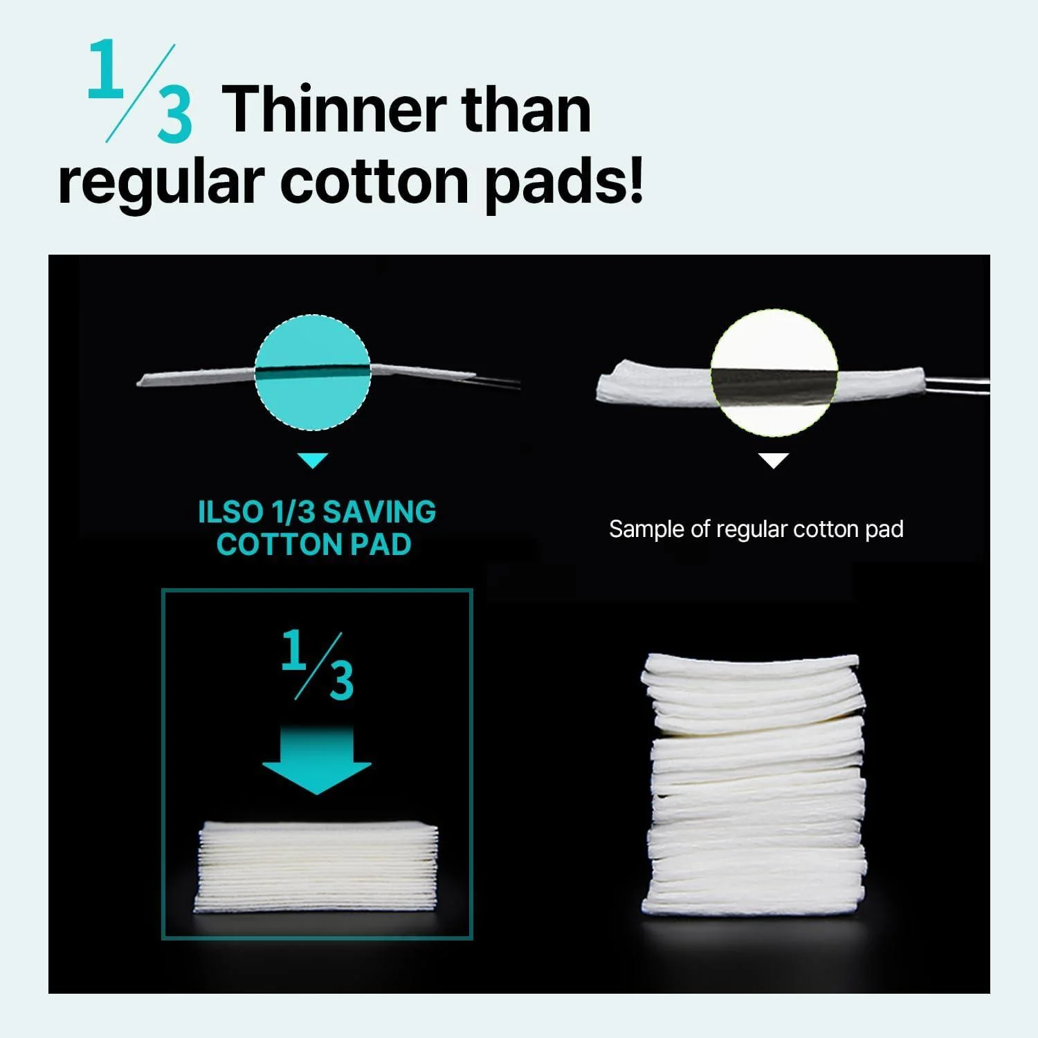 [ilso] 1/3 Saving Cotton Pad [40pcs] - Image 7