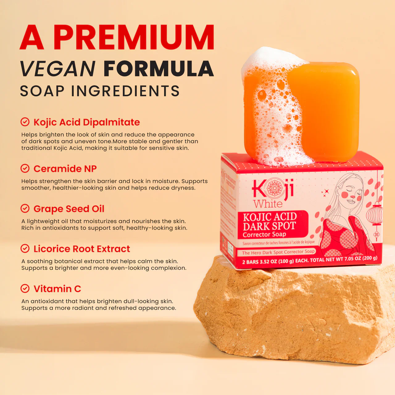 Kojic Acid Dark Spot Corrector Soap [200g] - Image 4