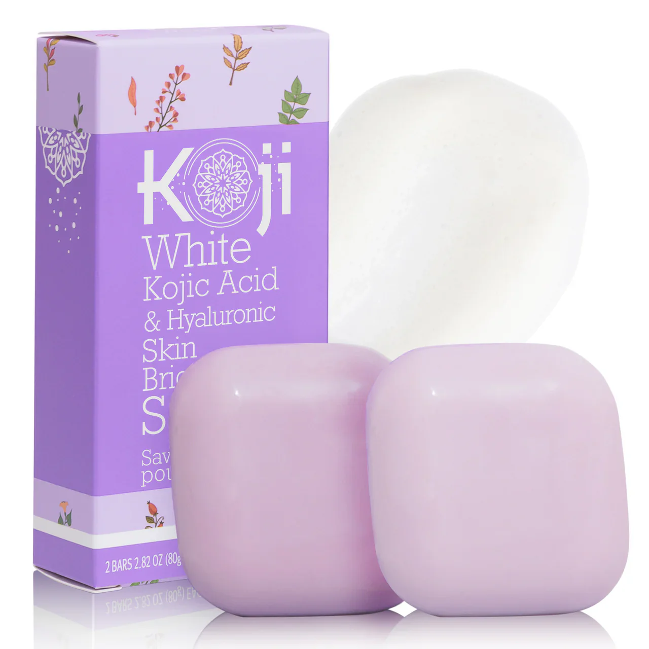 KOJI WHITE Kojic Acid & Hyaluronic Acid Brightening Soap [2x80g]
