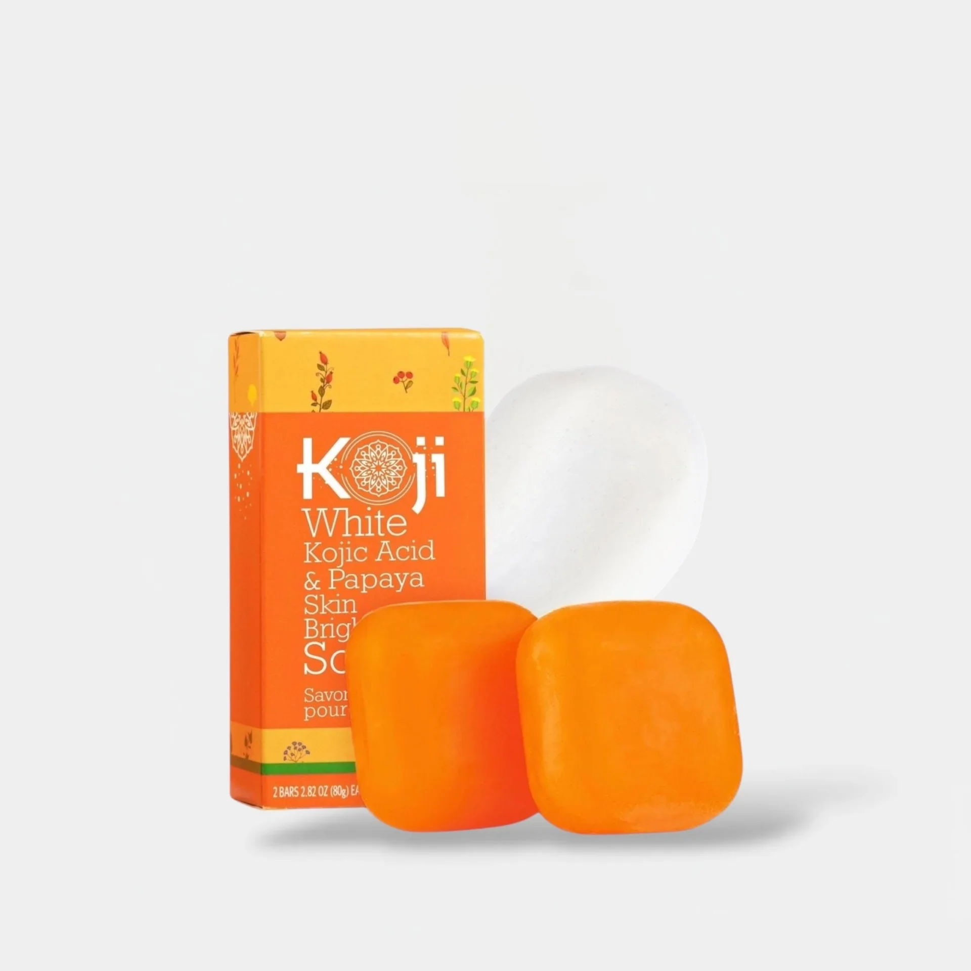 Kojic Acid & Papaya Skin Brightening Soap [80g x2] - Image 2
