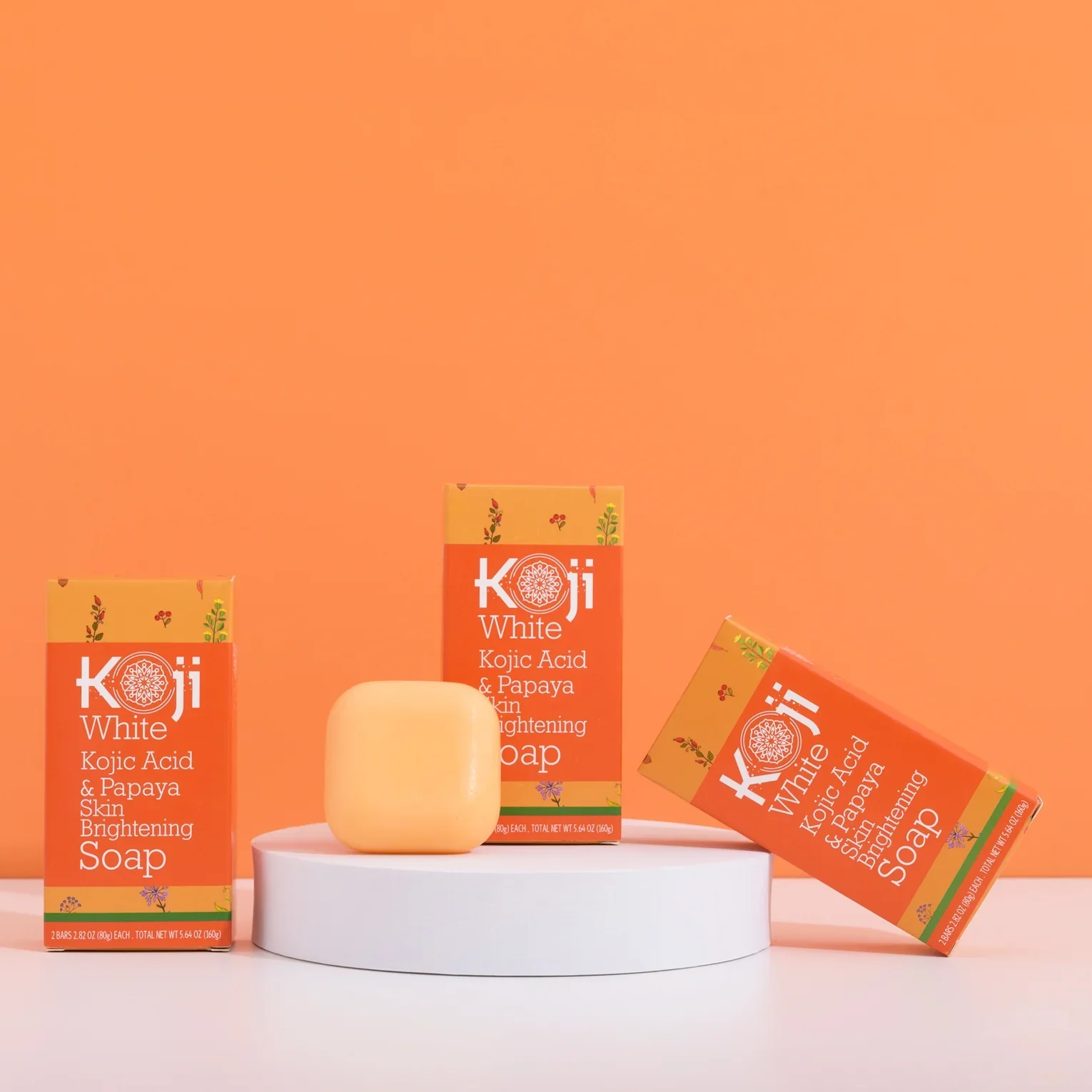 Kojic Acid & Papaya Skin Brightening Soap [80g x2] - Image 4