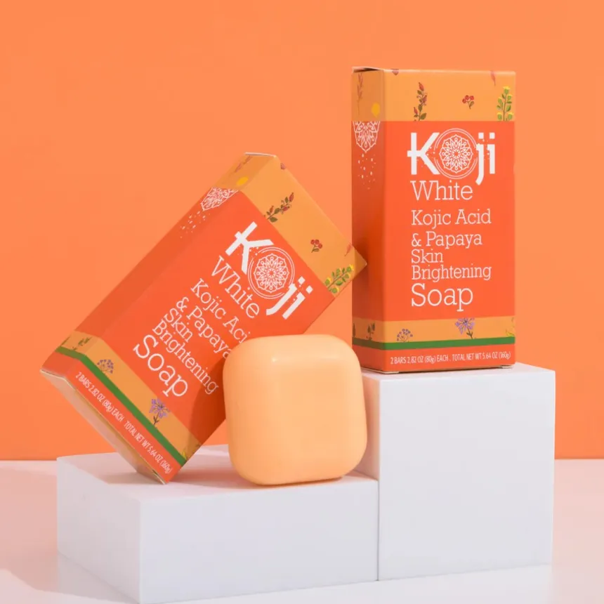 Kojic Acid & Papaya Skin Brightening Soap [80g x2] - Image 5