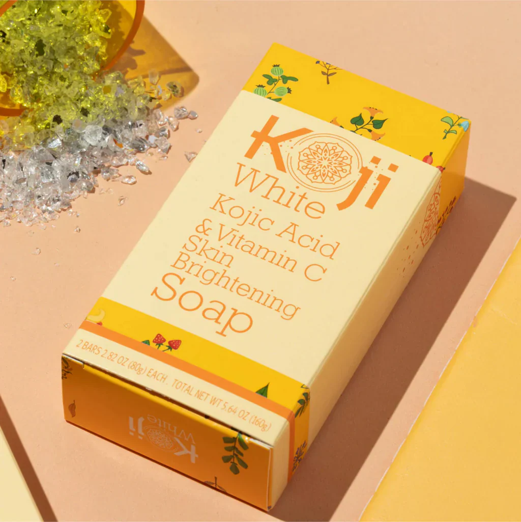 KOJI WHITE Kojic Acid & Vitamin C Brightening Soap [2x80g] - Image 2