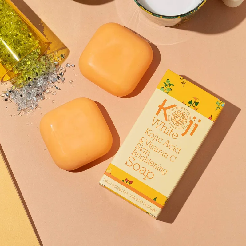 KOJI WHITE Kojic Acid & Vitamin C Brightening Soap [2x80g] - Image 3