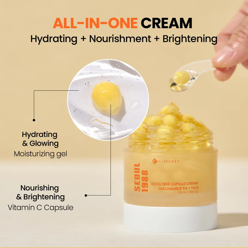 SEOUL 1988 Capsule Cream: Niacinamide 5% + Yuja [50ml] - Image 4