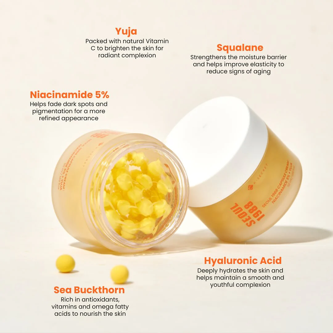 SEOUL 1988 Capsule Cream: Niacinamide 5% + Yuja [50ml] - Image 6