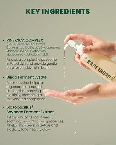 SEOUL 1988 Cleansing Oil: Pine Cica 1% + Probiotics [200ml] - Image 4