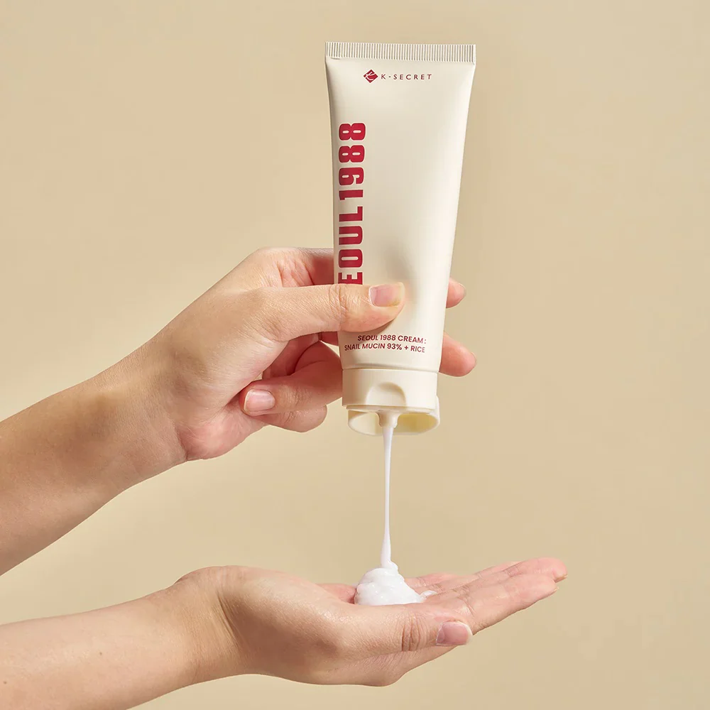 SEOUL 1988 Cream: Snail Mucin 93% + Rice [100ml] - Image 3