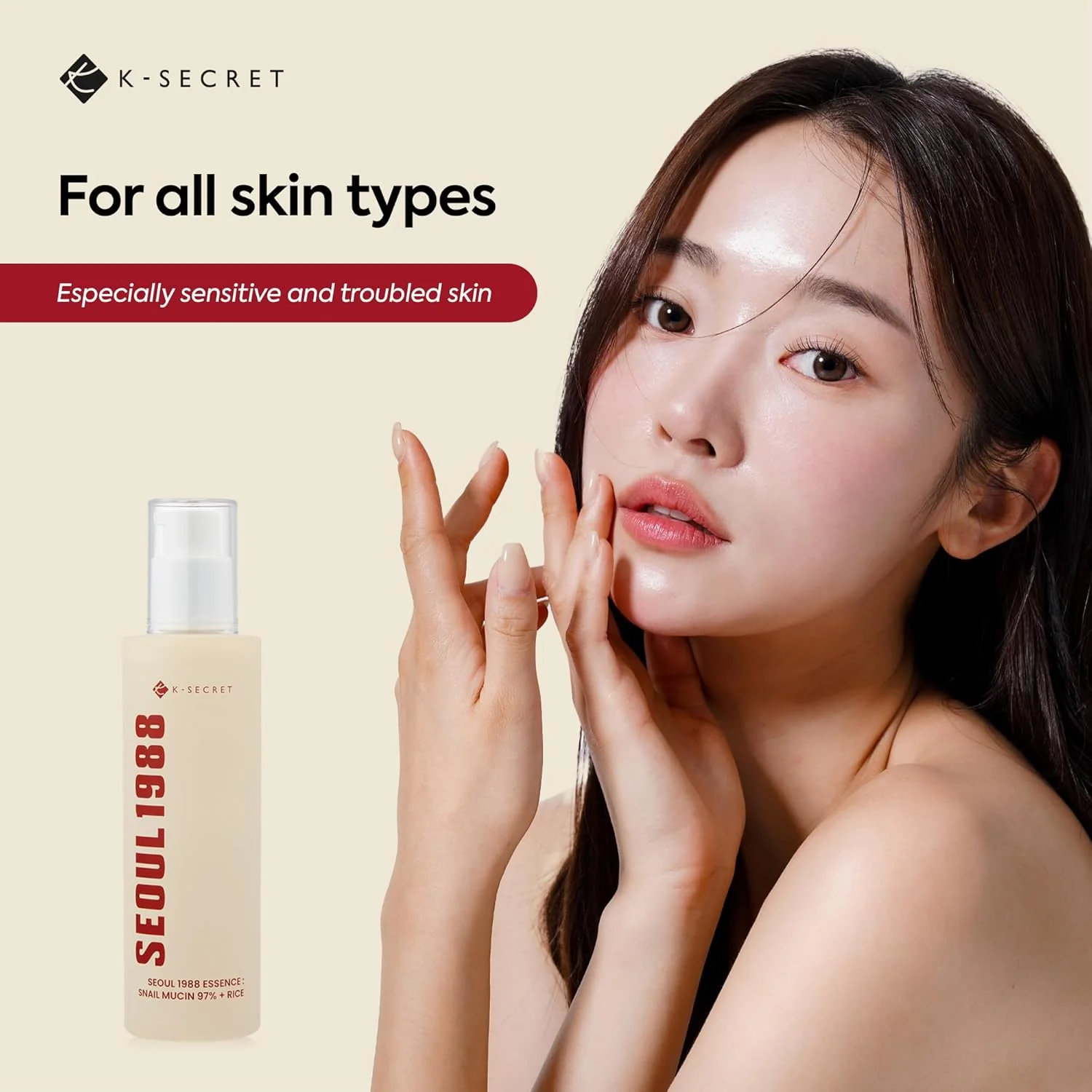 SEOUL 1988 Essence : Snail Mucin 97% + Rice [100ml]  - Image 4