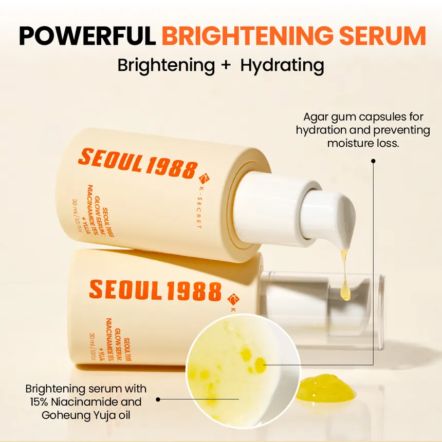 SEOUL 1988 Glow Serum: Niacinamide 15% + Yuja [30ml] - Image 3