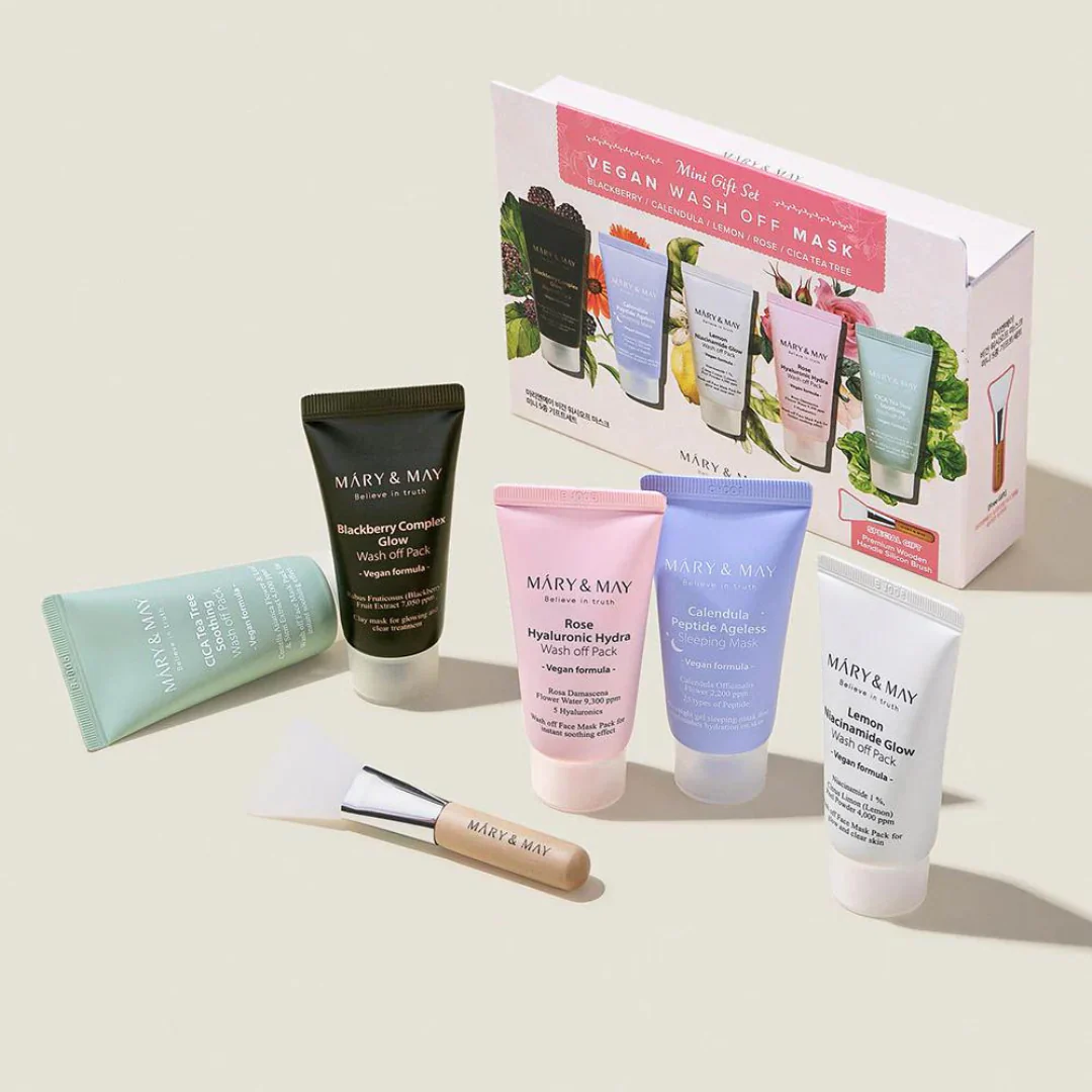 Vegan Wash Off Mask Mini Gift Set [5 pcs] - Image 6