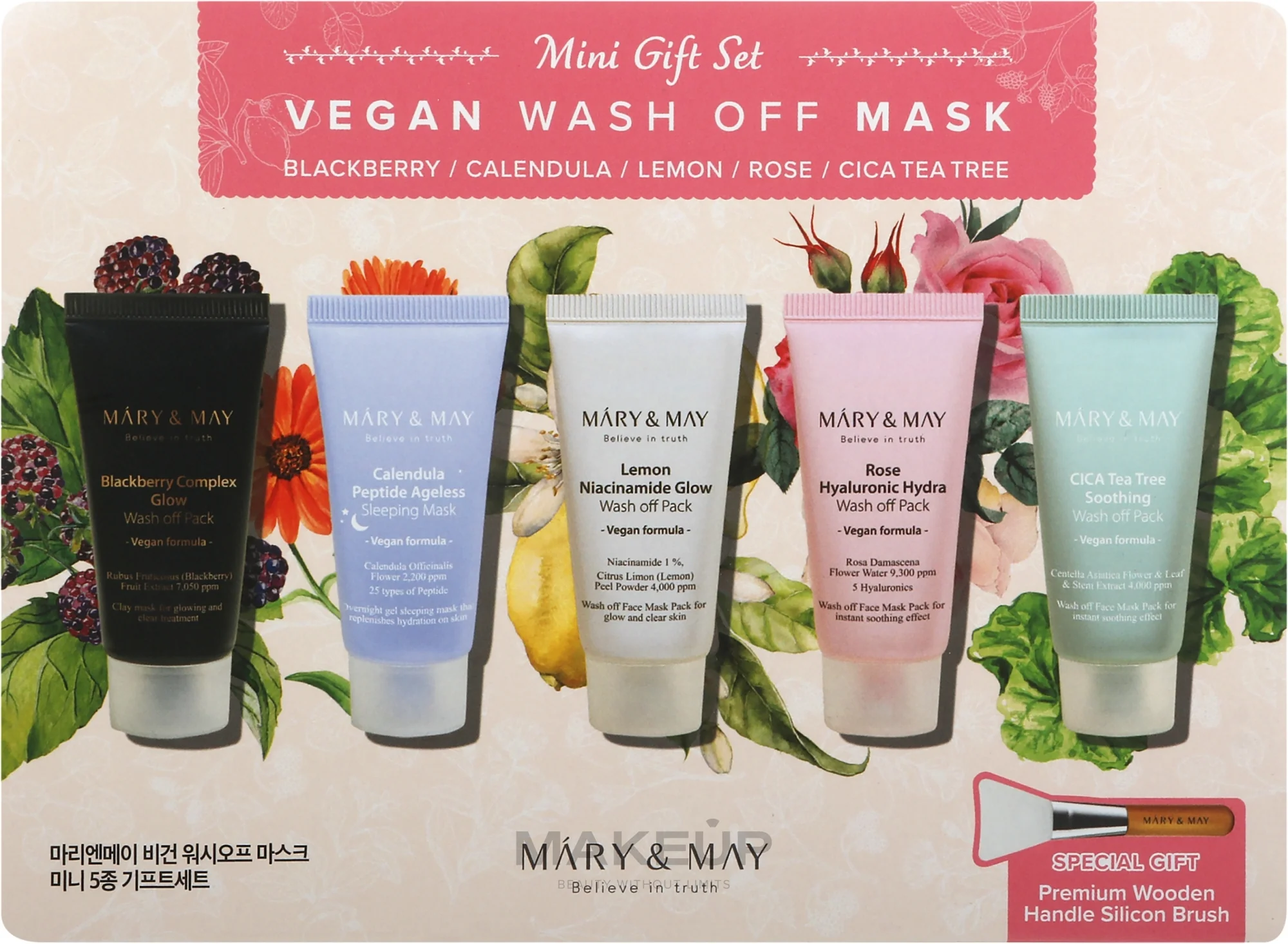 Vegan Wash Off Mask Mini Gift Set [5 pcs] - Image 7