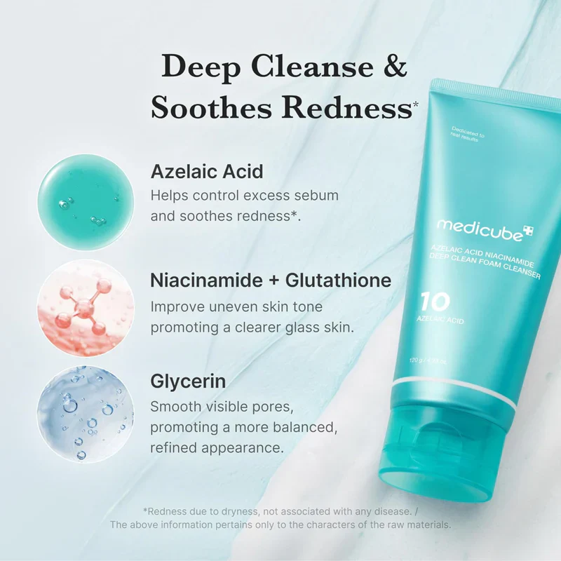 Azelaic Acid Niacinamide Deep Clean Foam Cleanser [120g] - Image 4