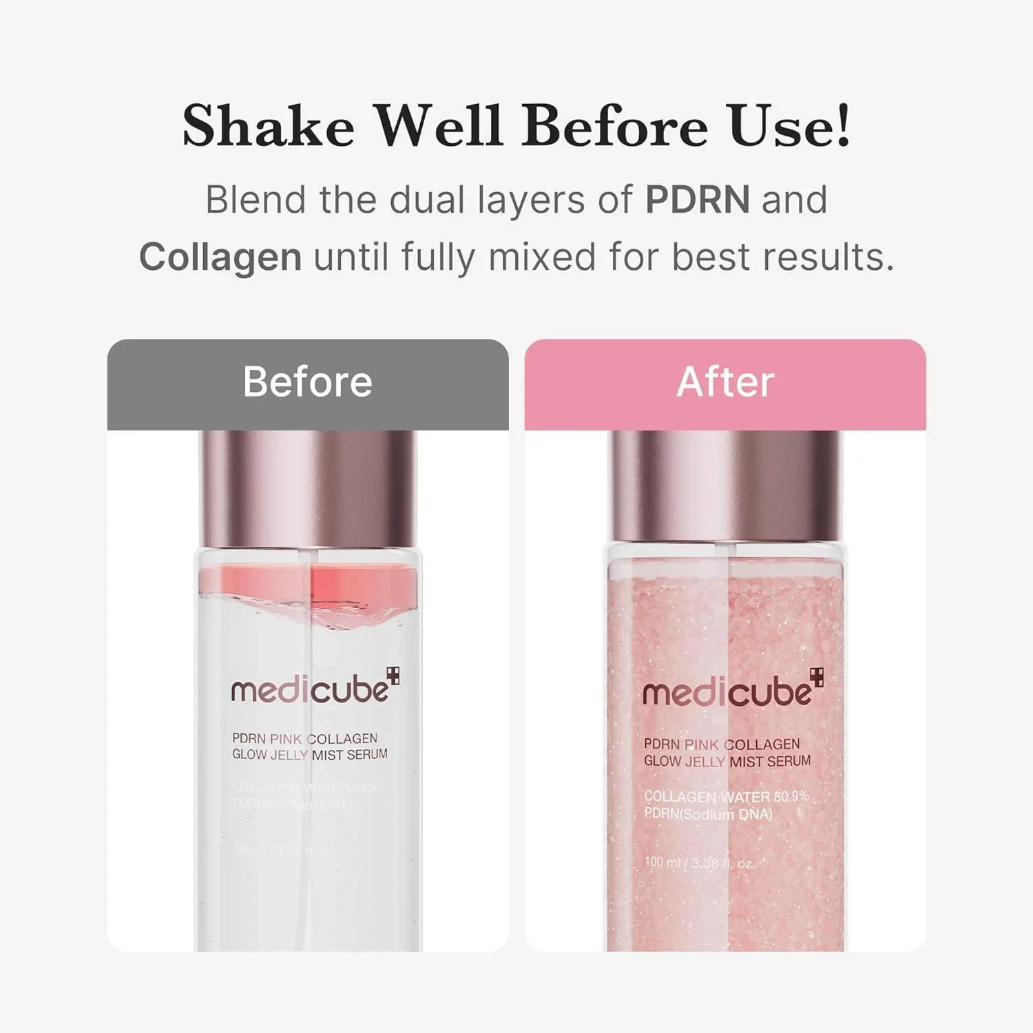 PDRN Pink Collagen Glow Jelly Mist Serum [100ml] - Image 3