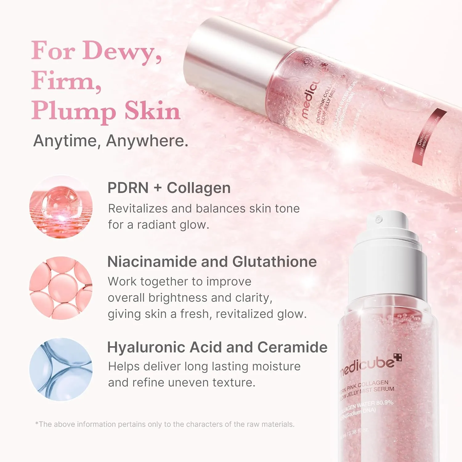 PDRN Pink Collagen Glow Jelly Mist Serum [100ml] - Image 5