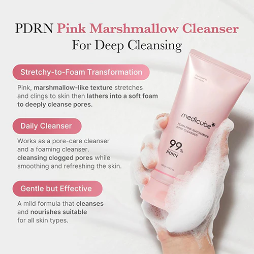PDRN Pink Glutathione Capsule Cleansing Foam [120g] - Image 3
