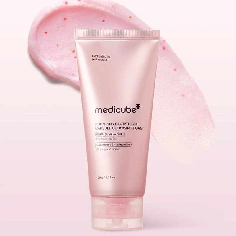 PDRN Pink Glutathione Capsule Cleansing Foam [120g] - Image 5