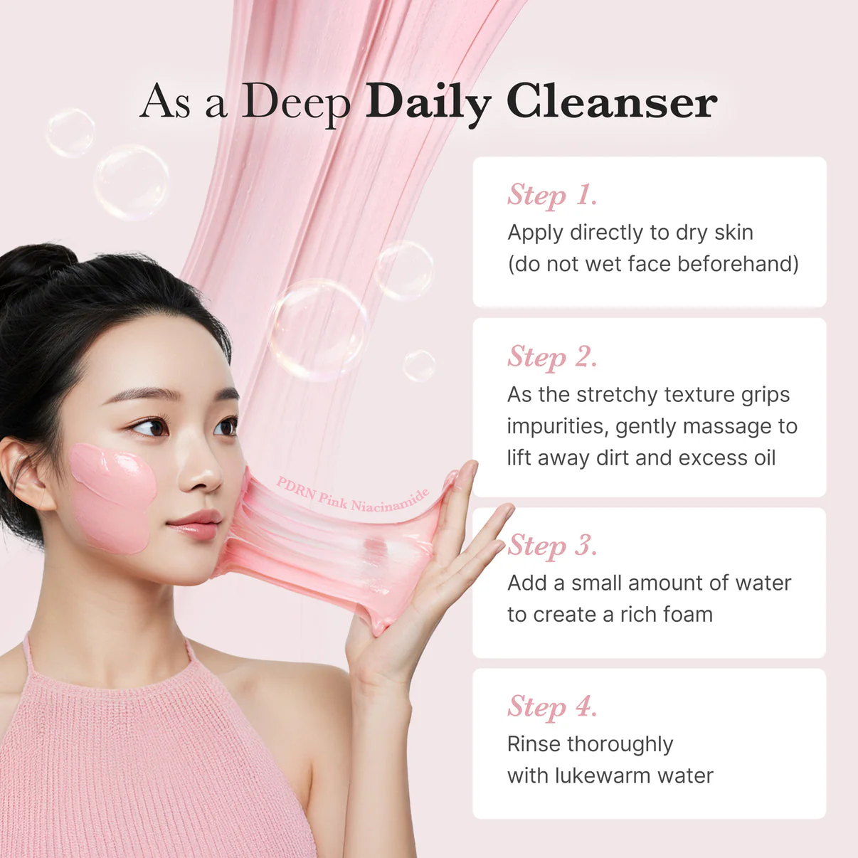 PDRN Pink Niacinamide Whip Cleanser [120g] - Image 6
