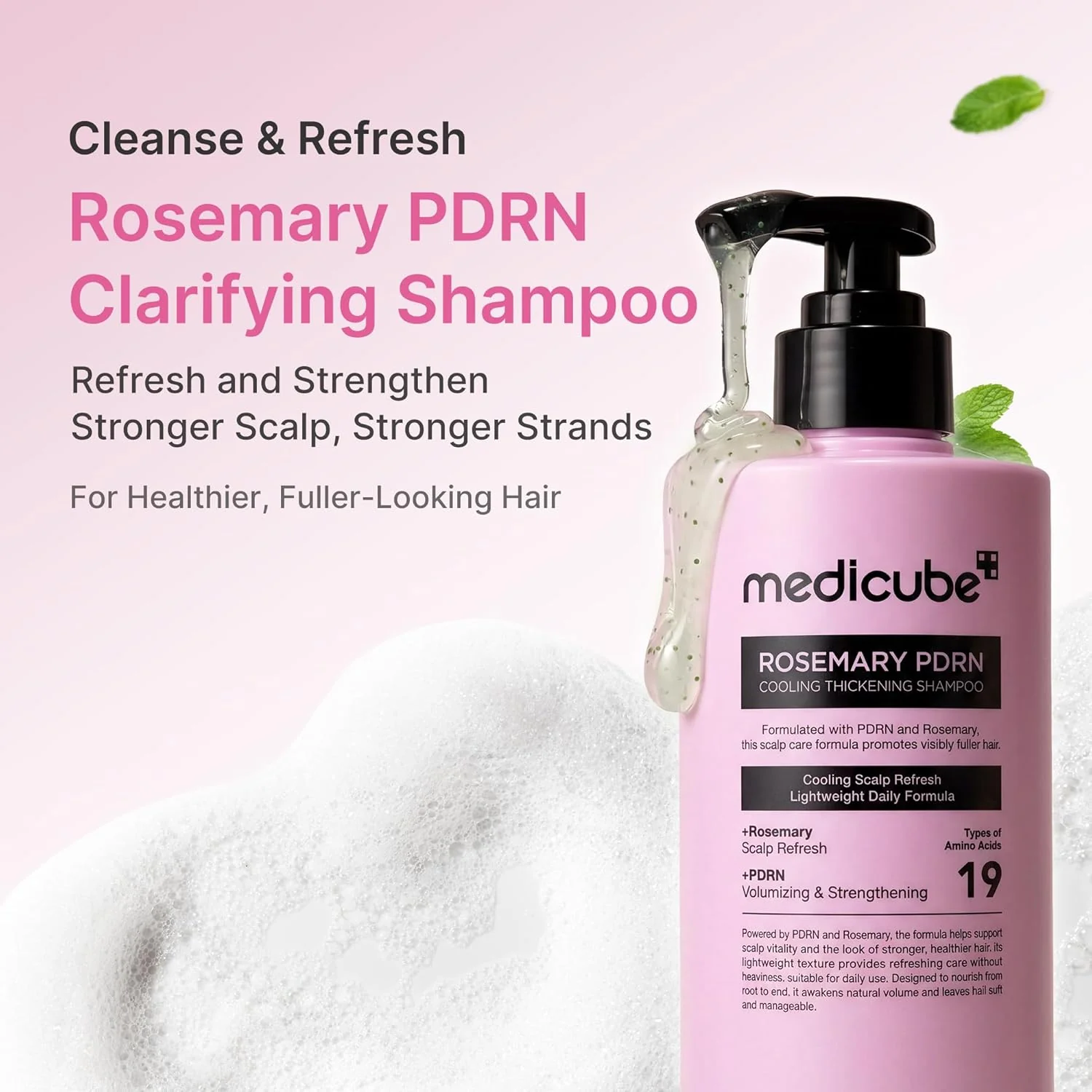 Rosemary PDRN Cooling Thickening Shampoo [400ml] - Image 3