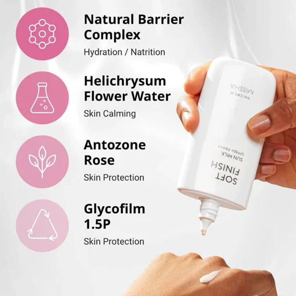 All-Around Safe Block Soft Finish Sun Milk SPF50+ PA+++ [70ml] - Image 4