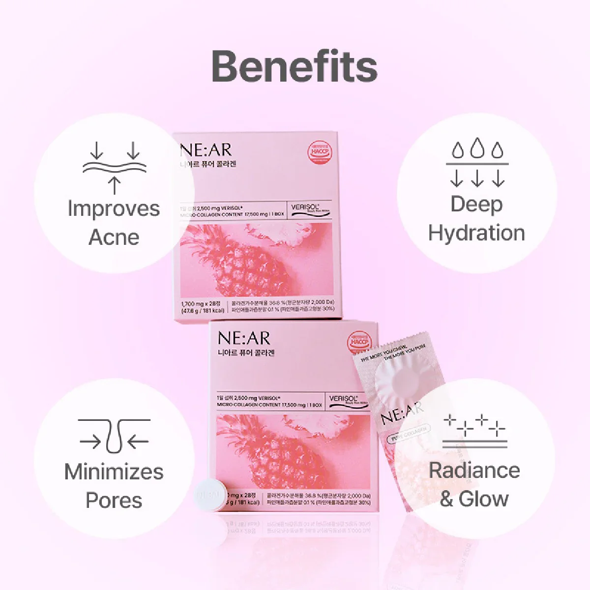 NE:AR Glow Collagen Chews [28 Tablets] - Image 3