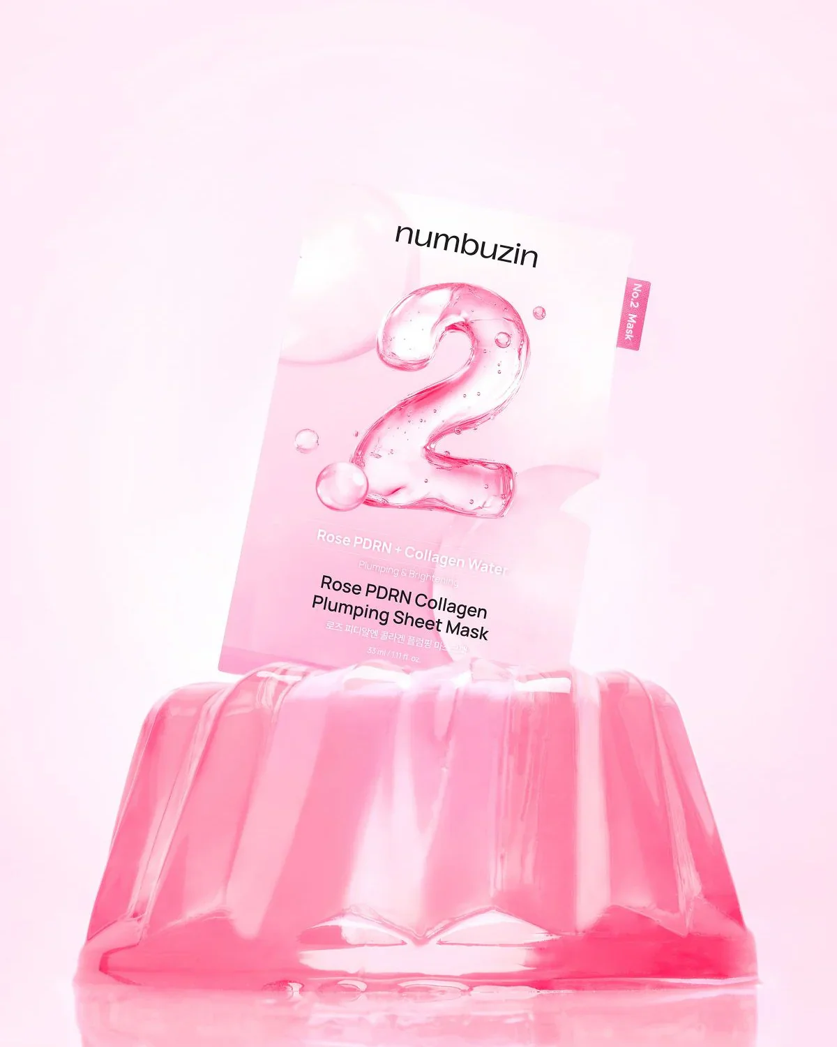 No.2 Rose PDRN Collagen Plumping Sheet Mask [33ml x 1] - Image 2